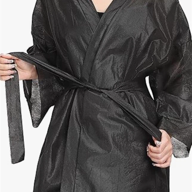 disposable kimono with tie